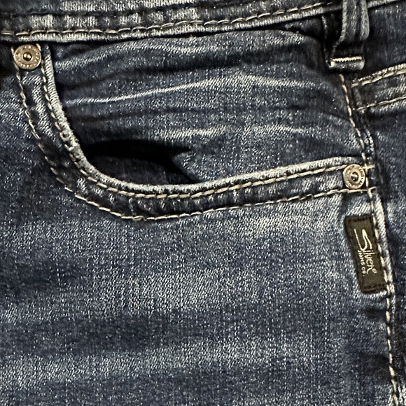 Women’s Silver Dark Indigo Straight Leg Jeans - Picture 6 of 9